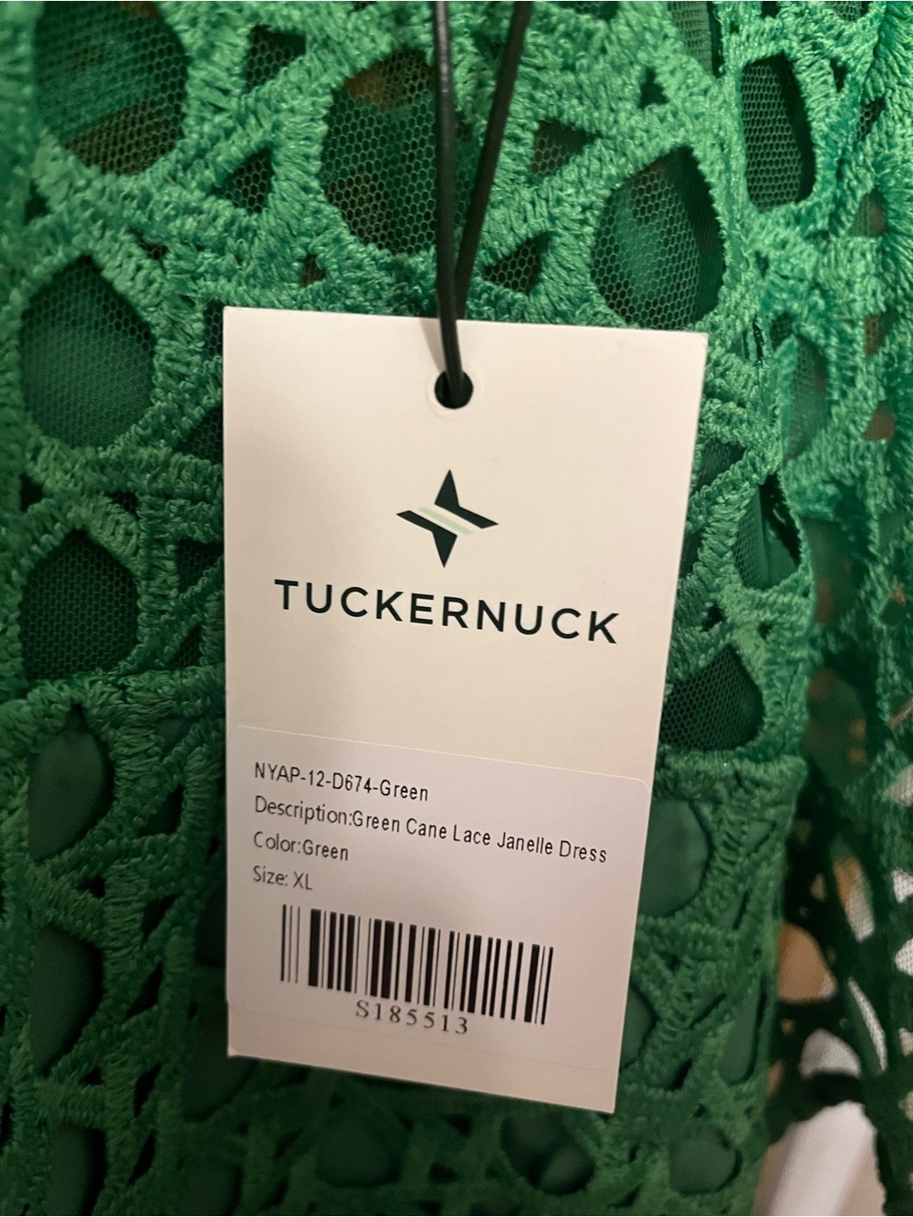 Tuckernuck Green Eyelet Mini Dress - Picture 2 of 3